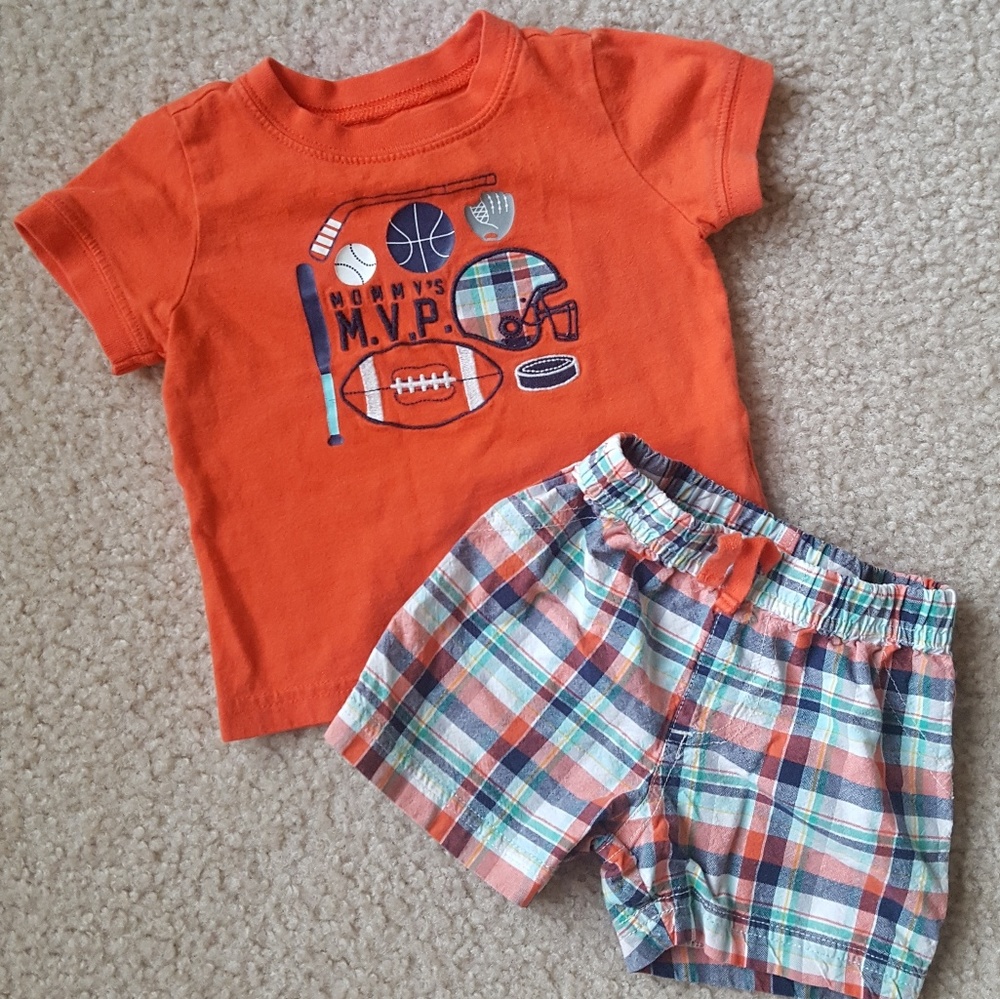"Mommy's MVP" Shirt & Shorts set (boy 6-9mo)